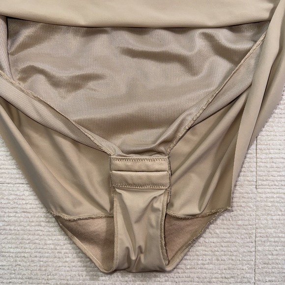2-Maidenform Shapewear Slip Dress Tan/Black Bodysuit Stretch Multiway Strap XL - Picture 8 of 8
